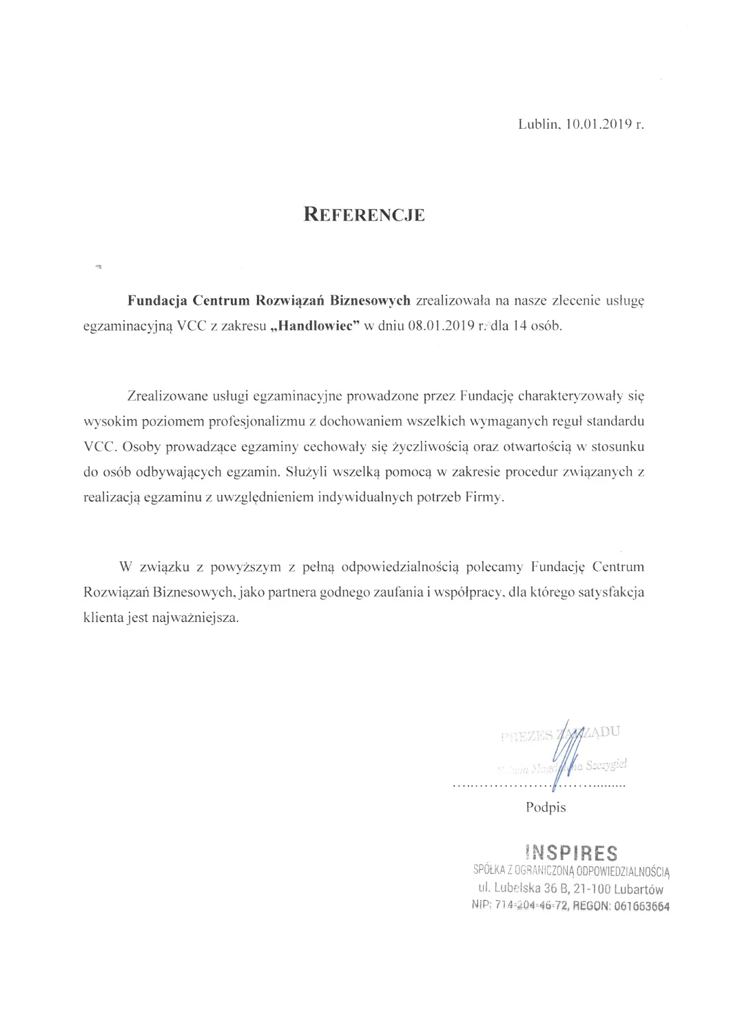 Inspires-references-CRB Lublin-Business Solutions Centre